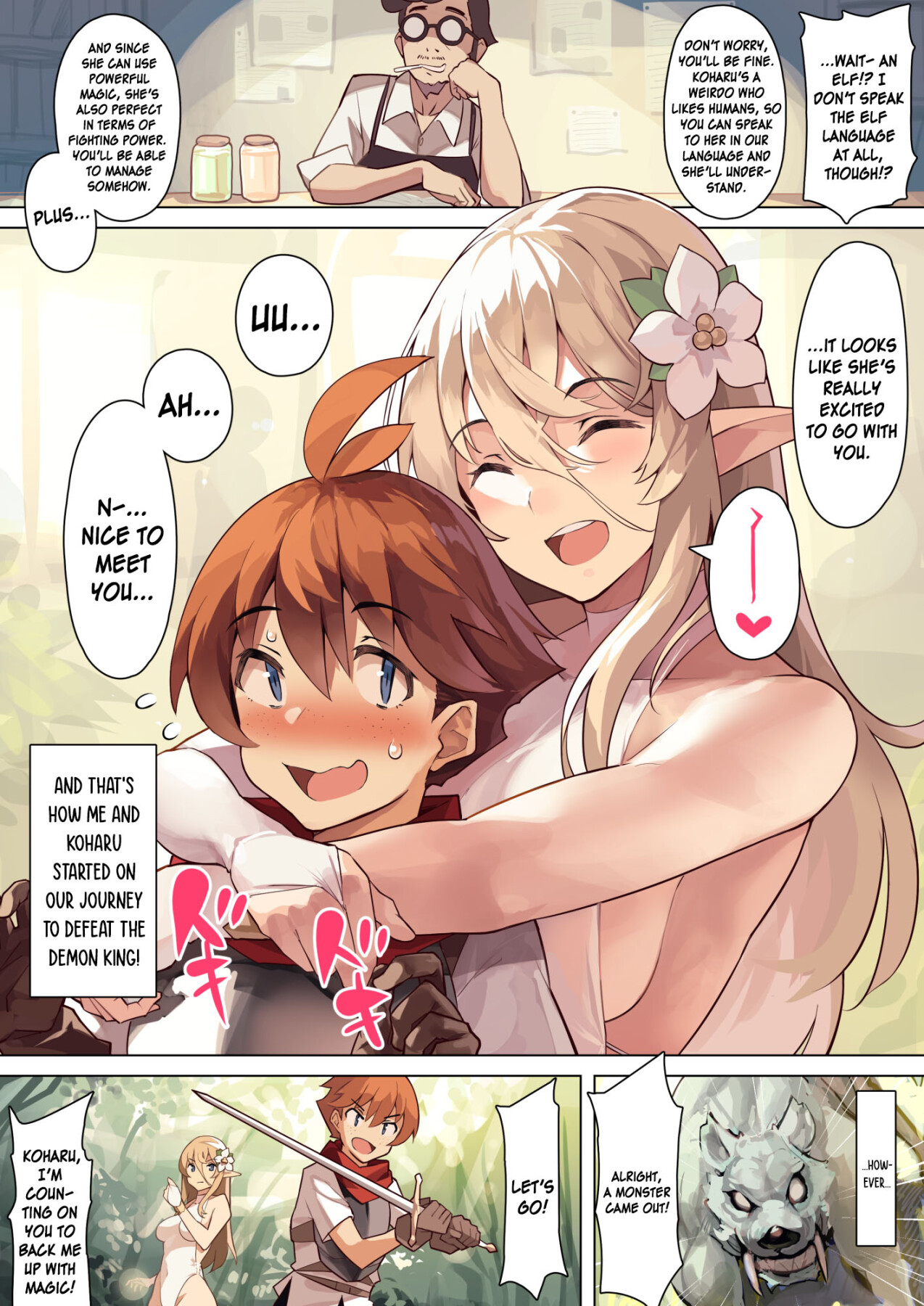 Hentai Manga Comic-A Manga About a Hopeless Man Who Has Sex With a Kind Elf-Read-3